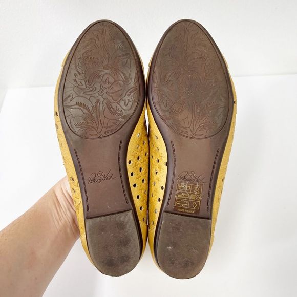 Patricia Nash Bettina Mustard Woven Ballet Flats 7.5 - Picture 7 of 8